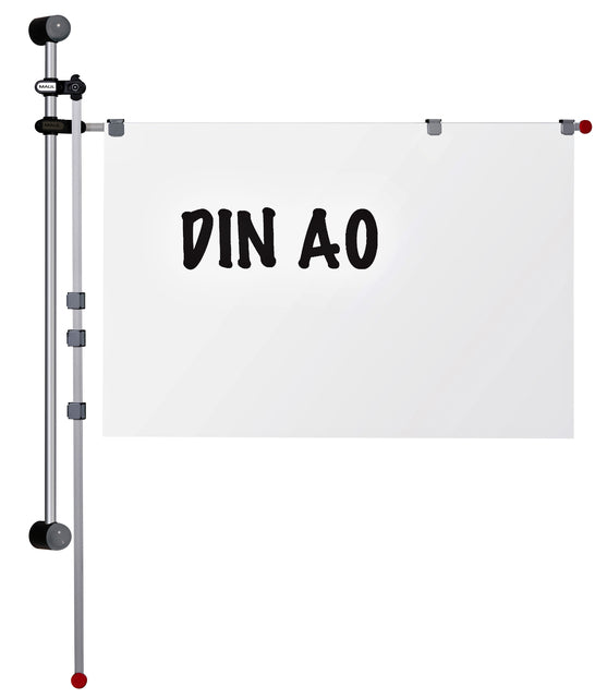 Wandhalter Maul mit 2 Dreharmen 1,32 m grau