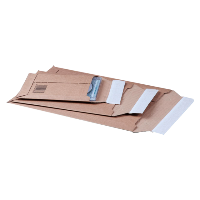 SENDFORTE® -Umschlag | Versandumschlag | 292x210mm | A4 | Streifen | Golfkarton | Braun | 100 Stück