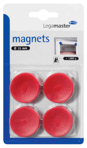 Legamaster - Magnet 30 mm 850gr rot 4 Teile