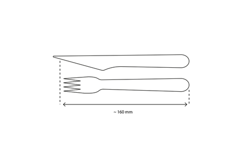 Klika - Holzbesteckset 3/1 Messer + Fork + Serviette | 250 Stück