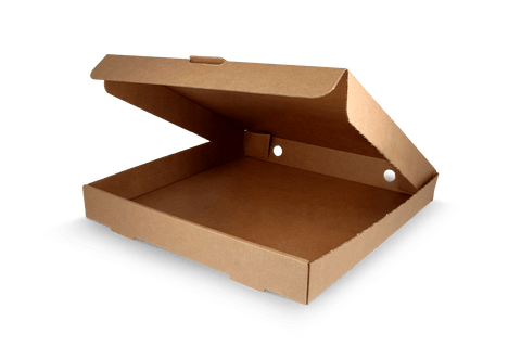 Klika - Pizza -Boxen 30x30x4cm Kraft Brown Bio | 100 Stück