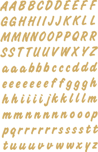 Etikett Herma 4152 8mm Buchstaben a-Z Gold auf transparenten 238 Stücke
