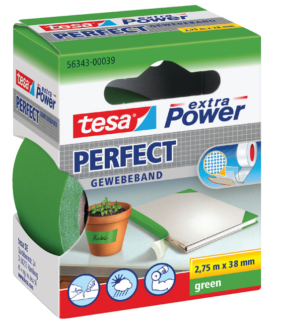 Klebeband Tesa Textil 38 mmx2.75m Grün