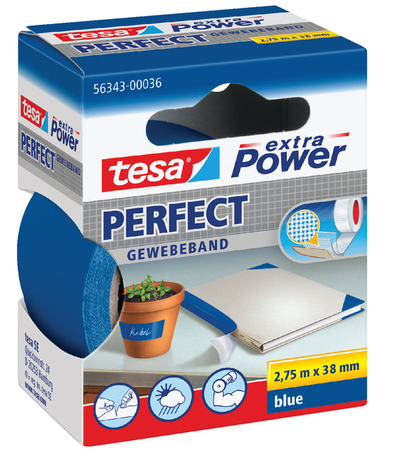 Klebeband Tesa Textil 38 mmx2.75m blau