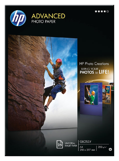 Tintenstrahlpapier HP Q5456A A4 Advanced 250gr 25vvel