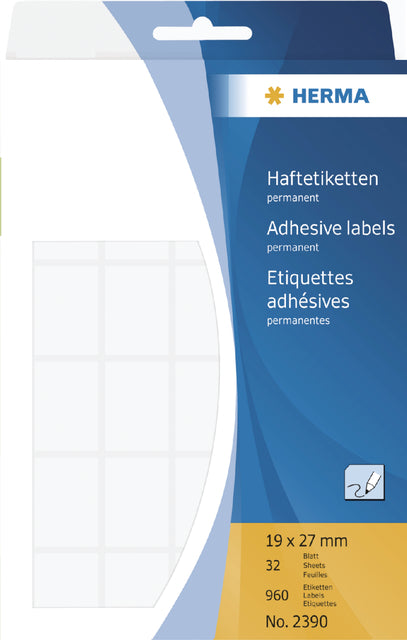 Label Herma 2390 19x27mm weiß 960 Stück
