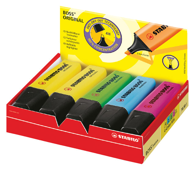Markierungsmarker Stabilo Boss Original 70/10-1 Box mit 10 (4) Farben