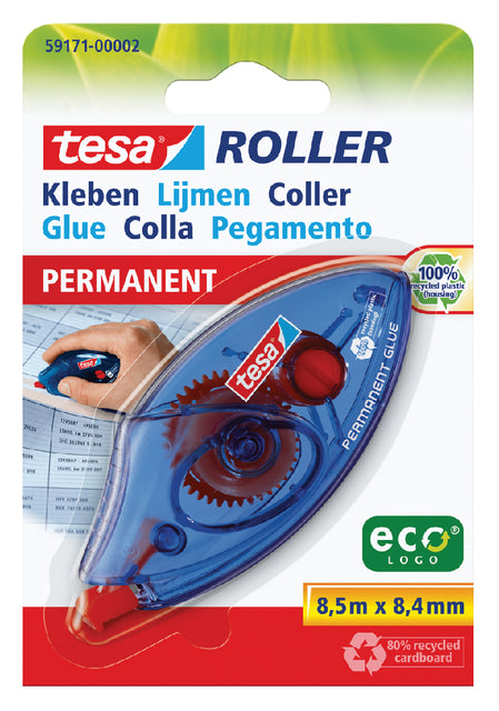 Kleberrolle Tesa Ecologo permanent auf Blister | 5 Stücke