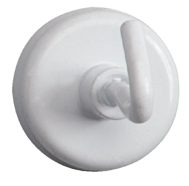 Magnet mit Haken Maul 25 mm Ziehleistung 3 kg weiß