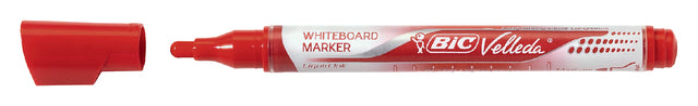 Filz -Tip Stift BIC Flüssiges Whiteboard um rotes Medium | 12 Stücke