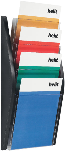 Ordnerhalter Helit Wall 4xa4 Schwarz