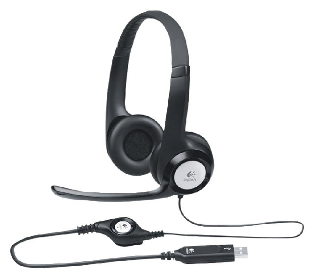 Headset Logitech H390 Over Ear USB Schwarz | 1 Stück