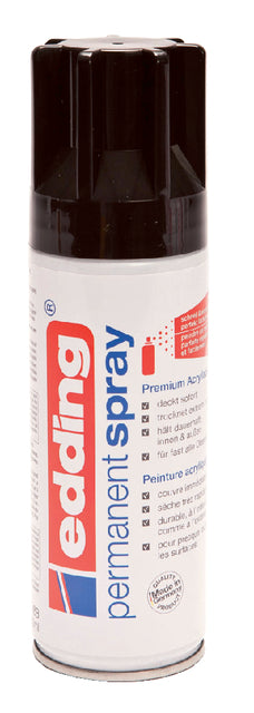 Lack Spray Bus EDDing 5200 Permanent Spray Matte Deep Black | 6 Stück