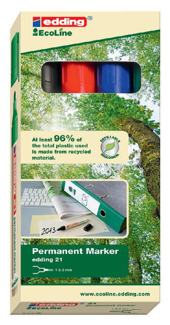 Filztip-Edding 21 Ecoline um Assorti 1,5-3 mm Box bis 4st