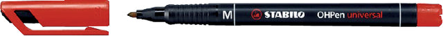 Filz -Tip Stift Stabilo Ohpen Permanent 843/40 um 1 mm rot | 10 Stück