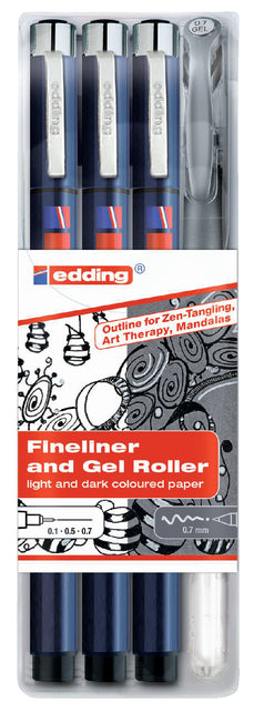 Filz -Tip Edding 1800/2185/4s Tangle Assorti Penny bis 4st