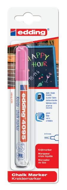 Chalkstift Edding 4095 um 2-3 mm Blase bis 1. Neonrosa
