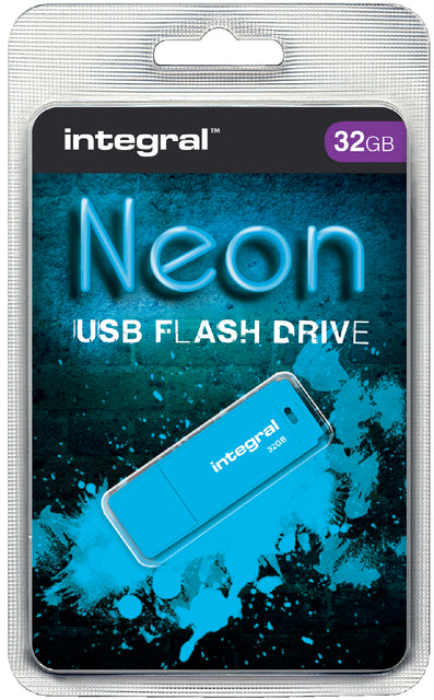 USB Stick 2.0 Integral 32 Go Neon Bleu