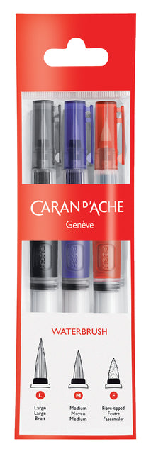 Pinsel Caran dAche Medium, breit, Faserspitze Set à 3st