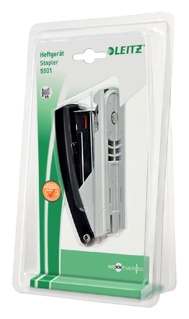 Stapler Leitz Nexxt kleines Modell 25 Blatt Black Blister