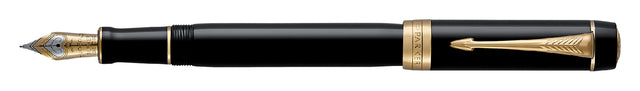 Fountain Pen Parker DuoFold Classic Black 18K GT Medium
