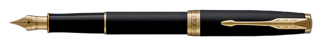 Fountain Pen Parker Sonnet Matte Black Lack GT fein