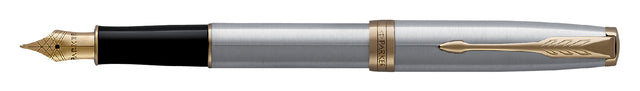 Fountain Pen Parker Sonett Edelstahl GT Medium