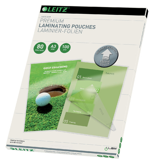 Lamining Cover Leitz Ilam A3 2x80micron 100 -Pieces