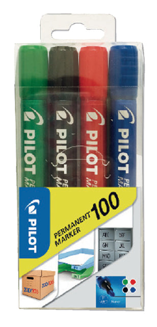 Pilote en feutre SCA-100-B autour de 1 mm Assorti Blister de 4 pièces