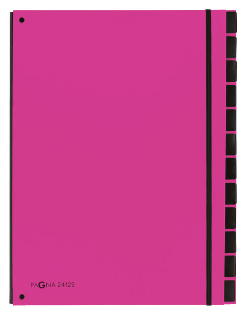 Sortierordner PAGNA -Trend A4 12 Tabs Dunkelrosa