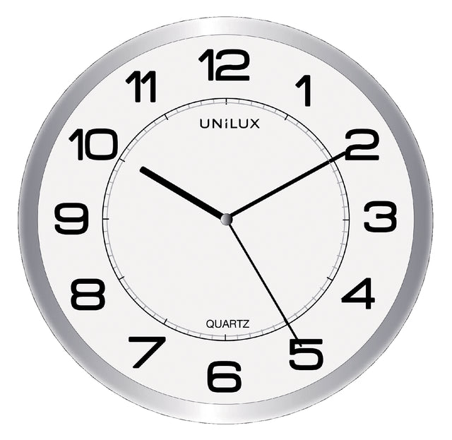 Wanduhr Unilux Attraktion Ø22cm hellgrau/weiß