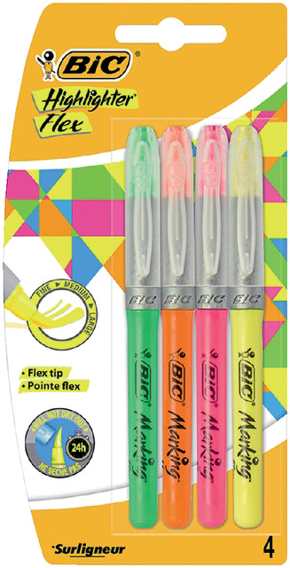 Marquage marquant Bic Flex Assorti Blister de 4 pièces