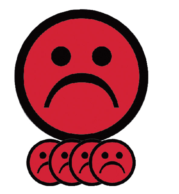 Magnet Smiley 50mm Emotion rot rot