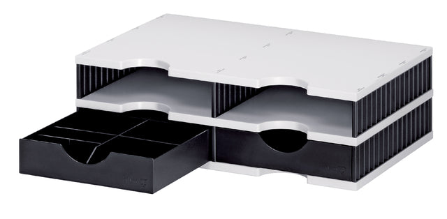 FACHSENET SET STYRODOC A4 4 Box Black/Grau