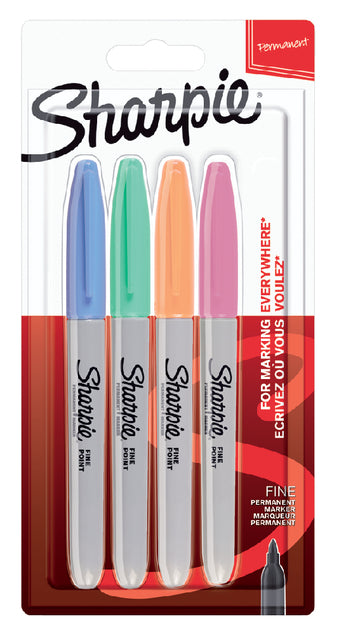 Filz -Tip -Stift Sharpie etwa 0,9 mm Blasen von 4 Stücken Pastellsorti
