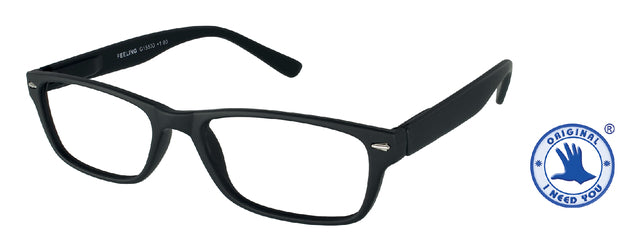 Lesebrille + 2,50 schwarz fühlen