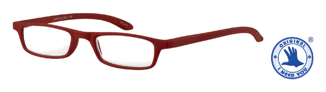 Lesebrille +1.00 Reißverschluss rot