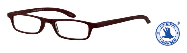 Lesebrille +1,50 Reißverschluss braun