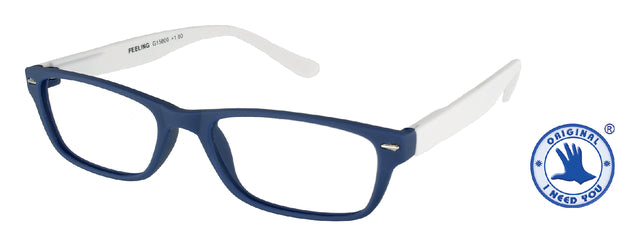 Lesebrille x +1,50 blau-weiß fühlen