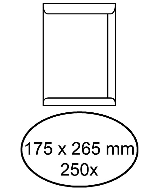 Umschlag Tat Izzy 175x265mm Selbstadhäsiv 100grweiß 250 Stücke