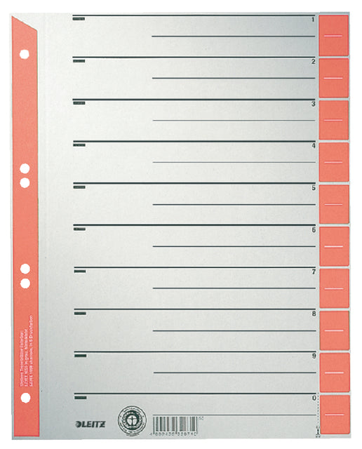 Scheidungsmagazine Leitz A4 Pappe 230gr 6-lohle rot