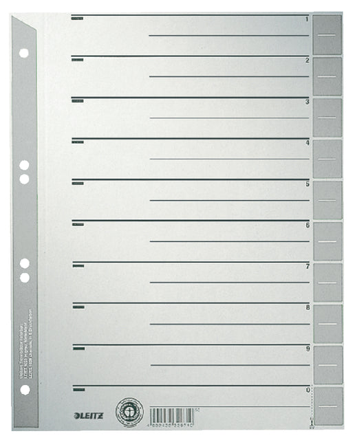 Scheidungsmagazine Leitz A4 Pappe 230gr 6-Lochgrau