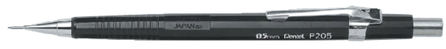 Fapling Bleistift Pentel P205 0,5 mm schwarz | 12 Stücke