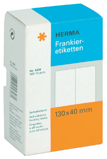 Franking -Label Herma 4328 Doppel 130 x 40 mm 500 Stück