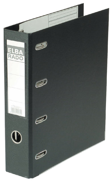 Ordner Elba Rado Plast 75mm Bank 2 Mechanik schwarzer PVC