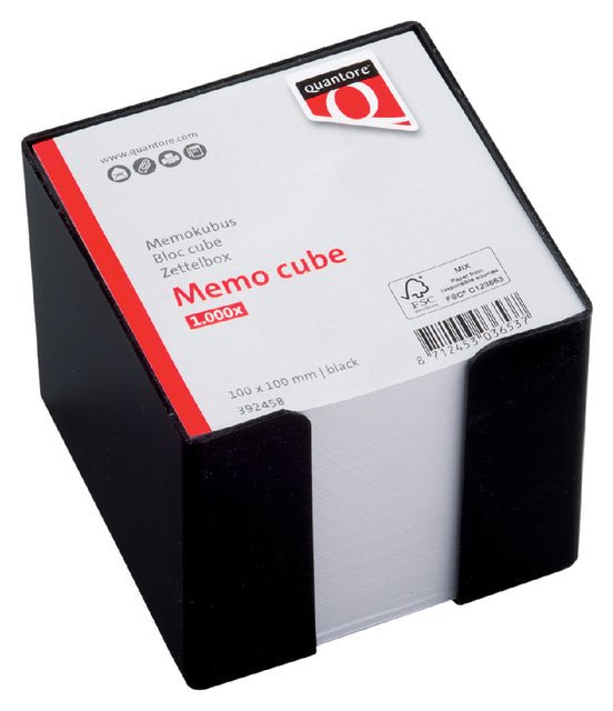 Quantor - Memokubus 10x10x9cm 900V Schwarz