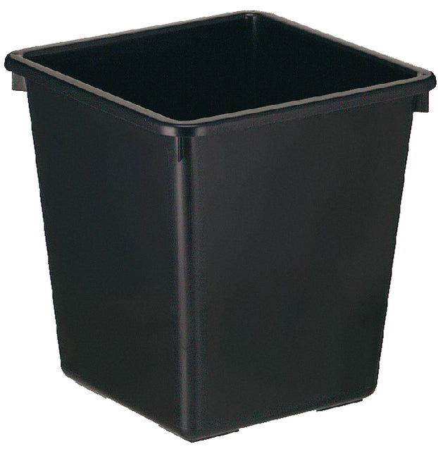 VEPA -Mülleimer - Papierkasten Plastik Quadrat S 31cm High Black | 4 Stücke