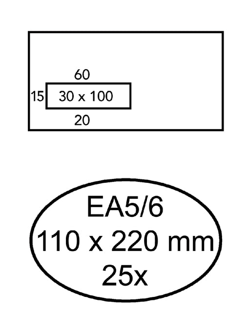 Quantor - Umschlagfenster VL EA5/6 110x220 80gr ZK