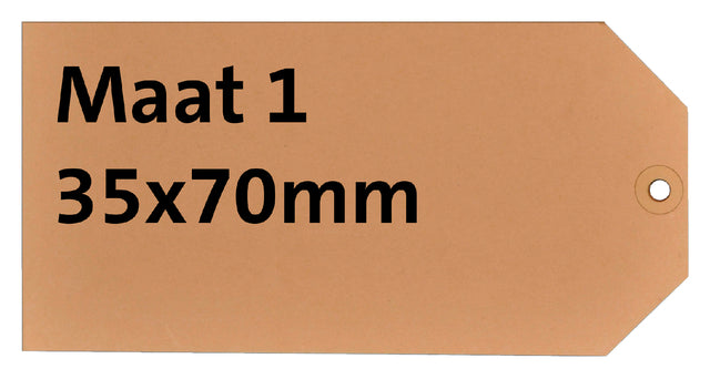 Quantore - Etikett Pappe Nr 1 200gr 35x70mm Chamois 1000st