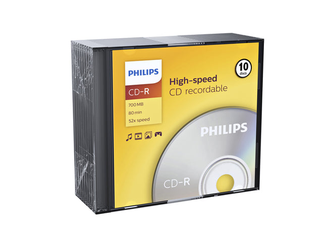 Philips - CD -r 80 Minuten 700 MB 52x SL (10)